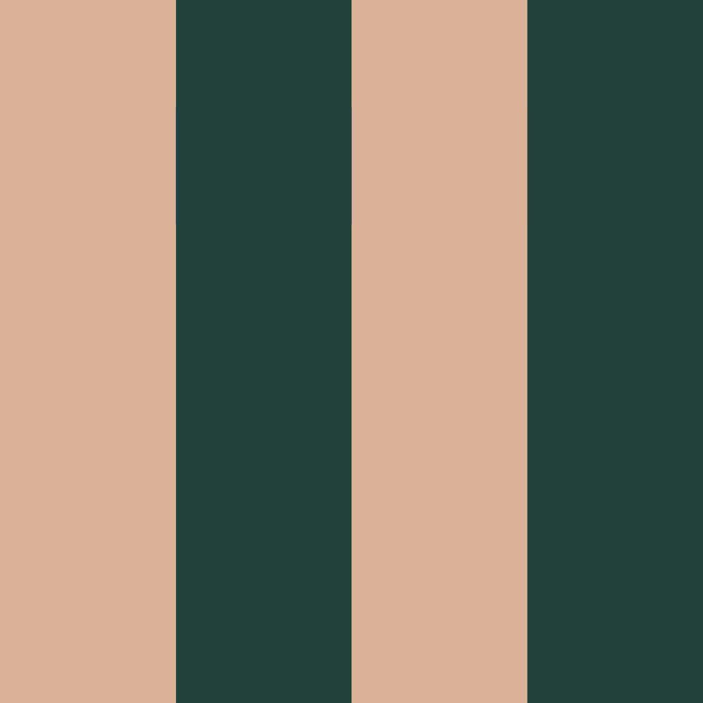 Rayas anchas verde real y rosa (Wide Stripes Royal Green and Pink) – Dekornik