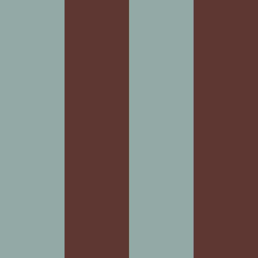 Rayas Anchas Marrón Elegante y Menta (Wide Stripes Classy Brown and Mint) – Dekornik