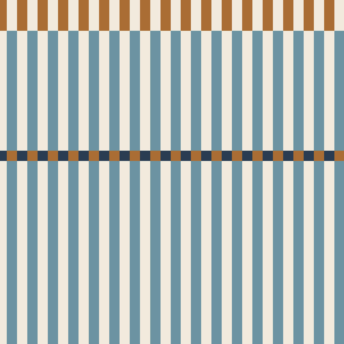 Rayas azul alegre y miel (Stripes Happy Blue and Honey) – Dekornik