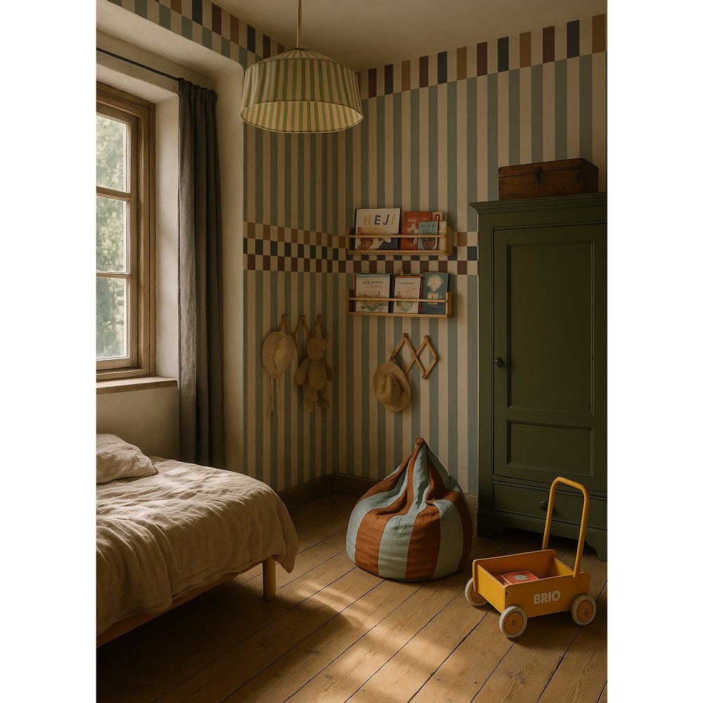 Rayas Verde Alegre y 3 Colores (Stripes Happy Green and 3 Colours) – Dekornik