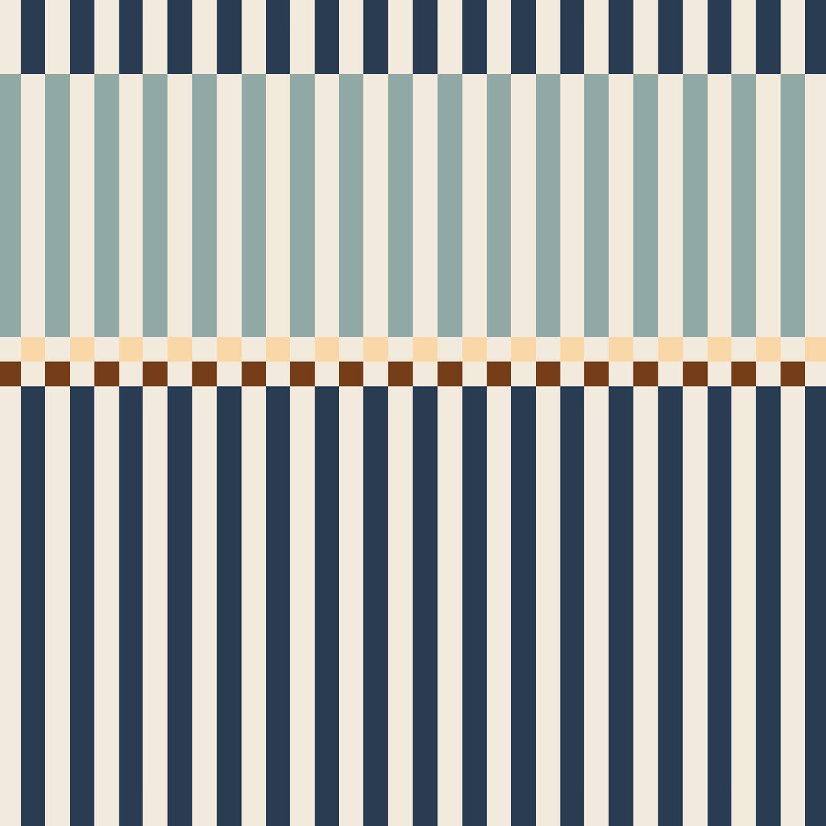 Rayas azul marino y menta (Stripes Happy 2 Colours Navy Blue and Mint) – Dekornik