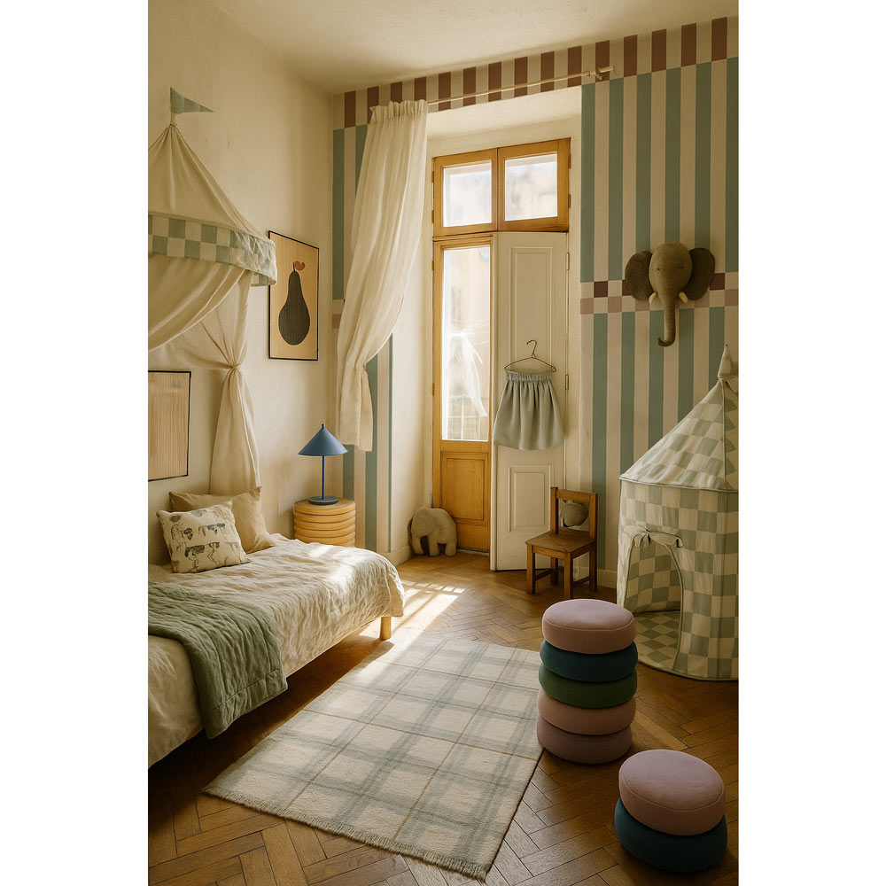 Rayas Verde Alegre y Cereza (Stripes Happy Green and Cherry) – Dekornik