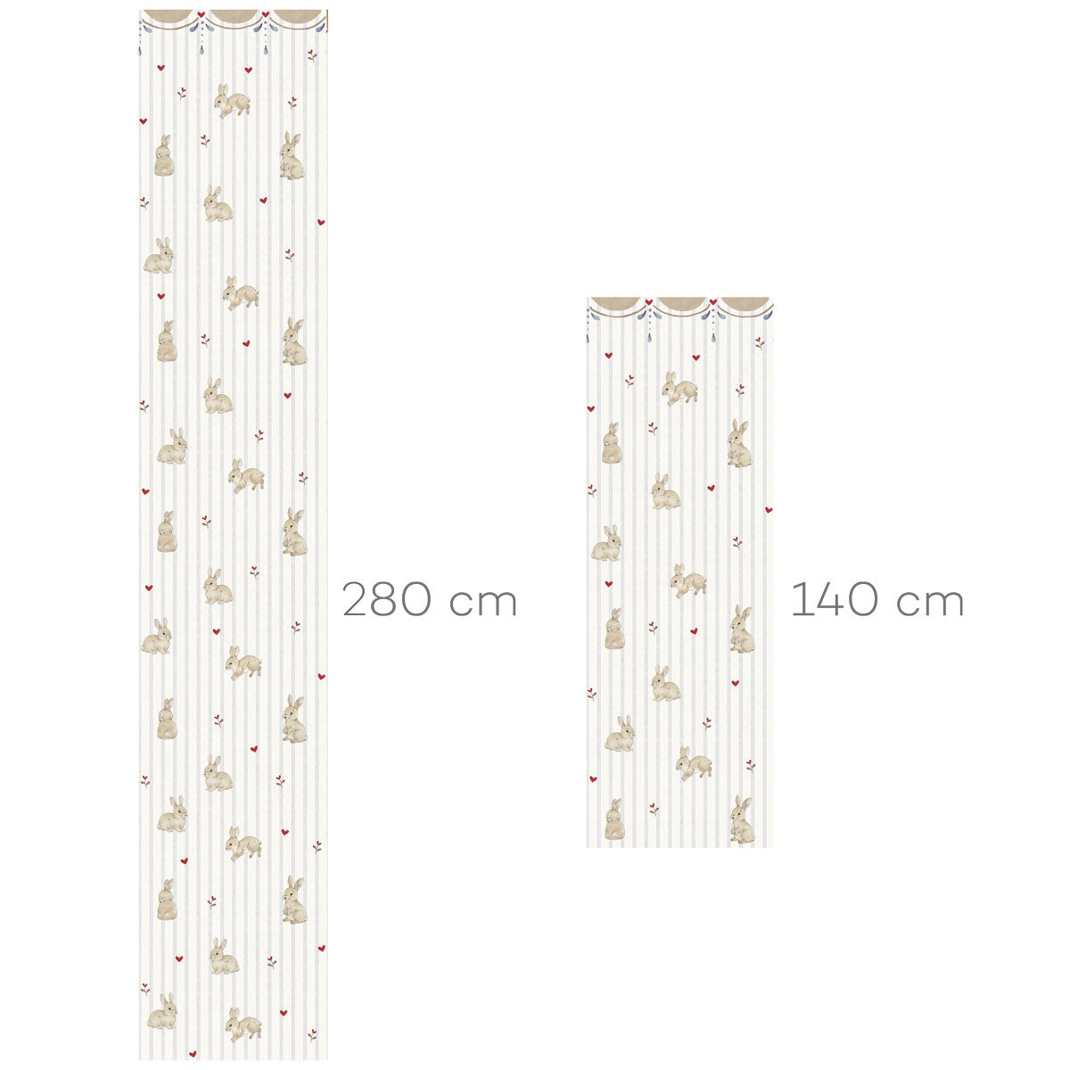 Conejos con corazones y ornamento (Rabbits Hearts with Ornament) – Dekornik