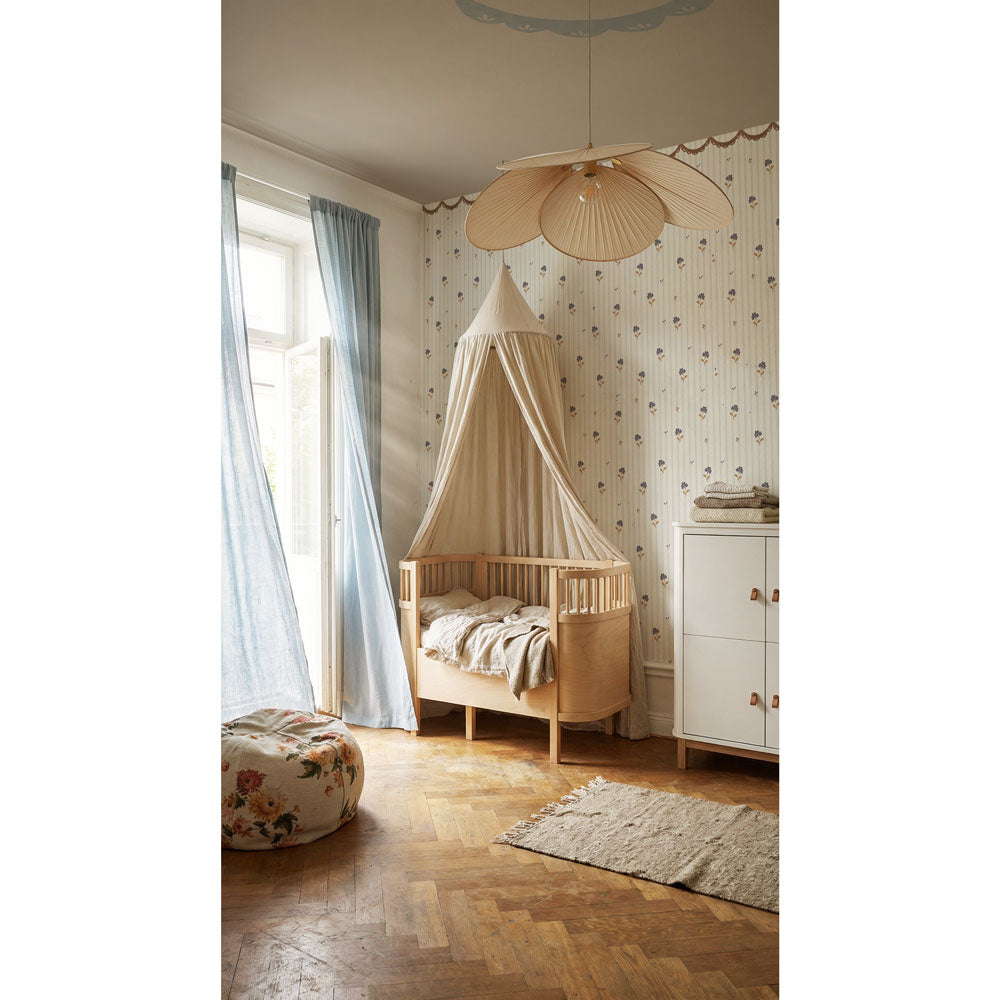 Papel pintado Flores retro delicadas con adorno (Delicate retro flowers with ornament) – Dekornik