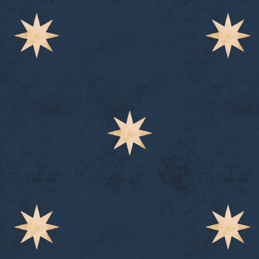 Papel pintado Classy Stars Navy Blue - Dekornik