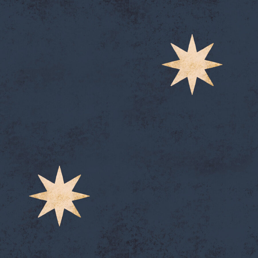 Papel pintado Classy Stars Navy Blue - Dekornik