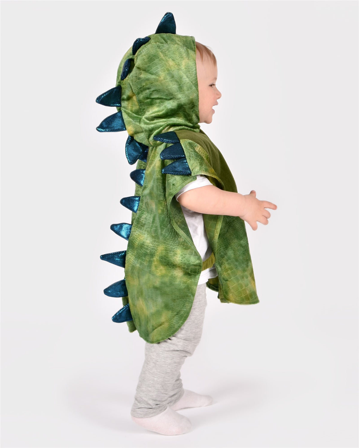 Disfraz infantil de dinosaurio verde con capucha - DEN GODA FEN