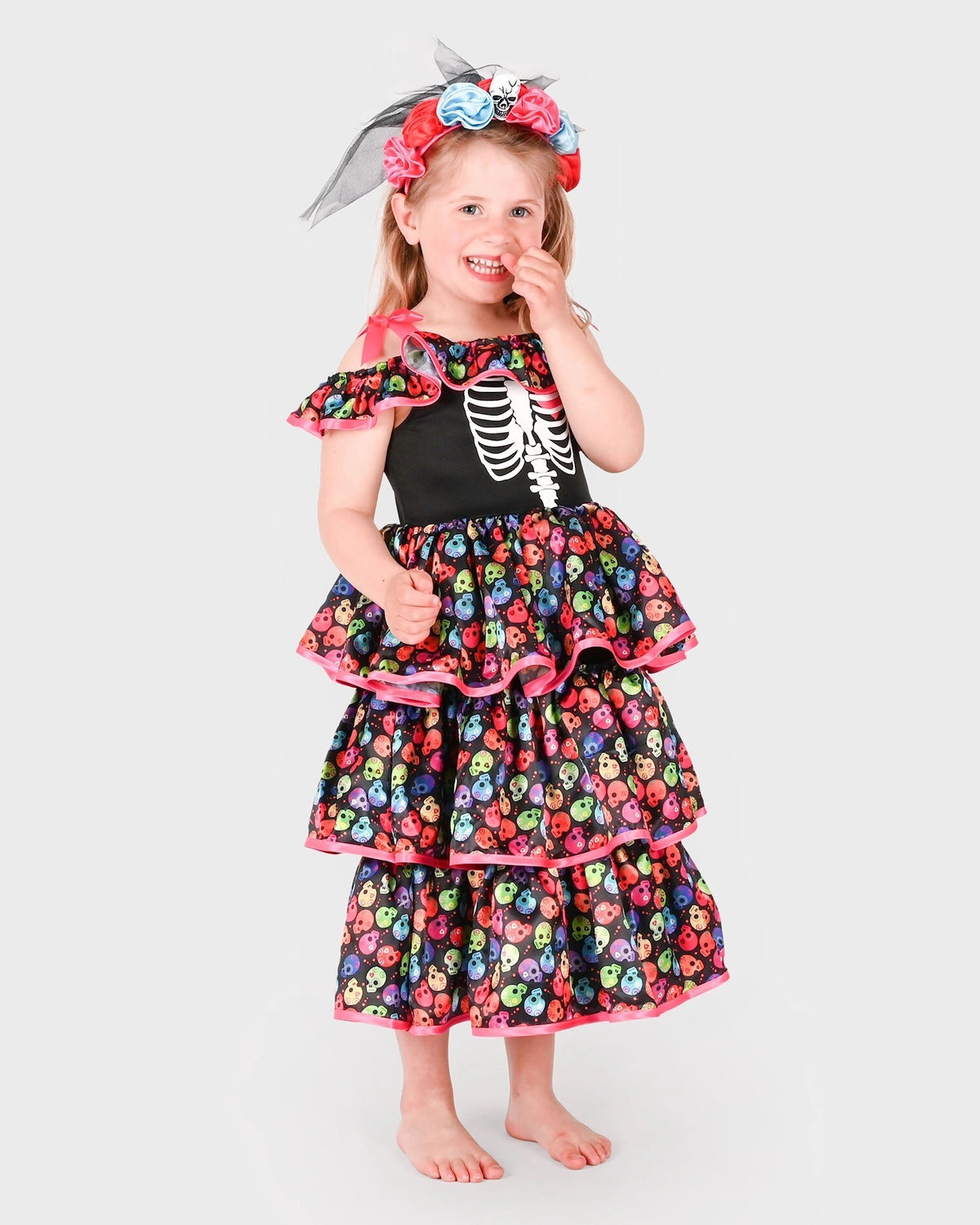 Disfraz infantil de Catrina para el Día de los Muertos - DEN GODA FEN