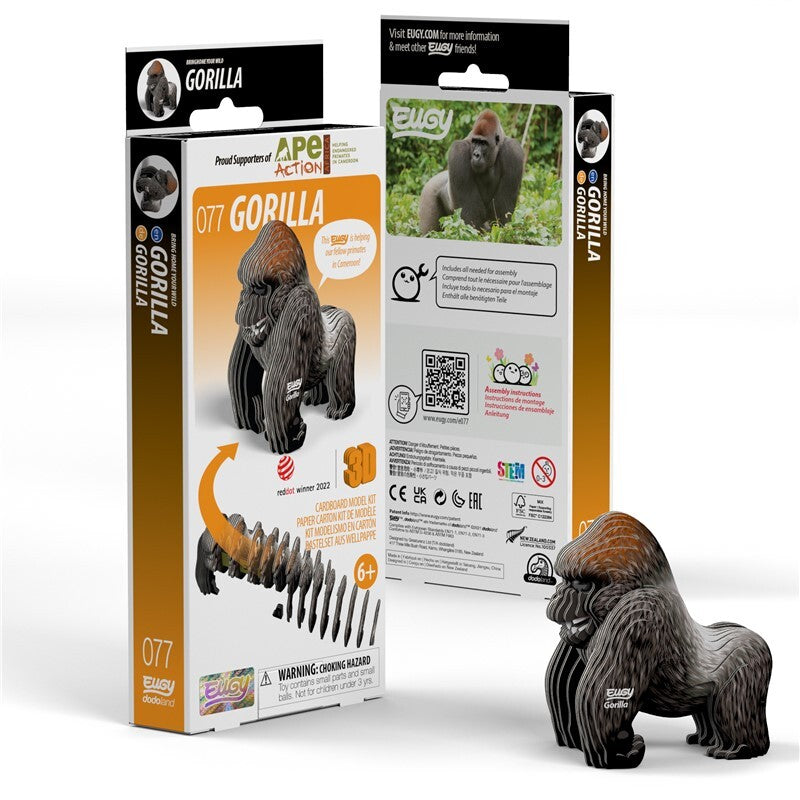 EUGY 077 Gorilla - Rompecabezas 3D Sustentable