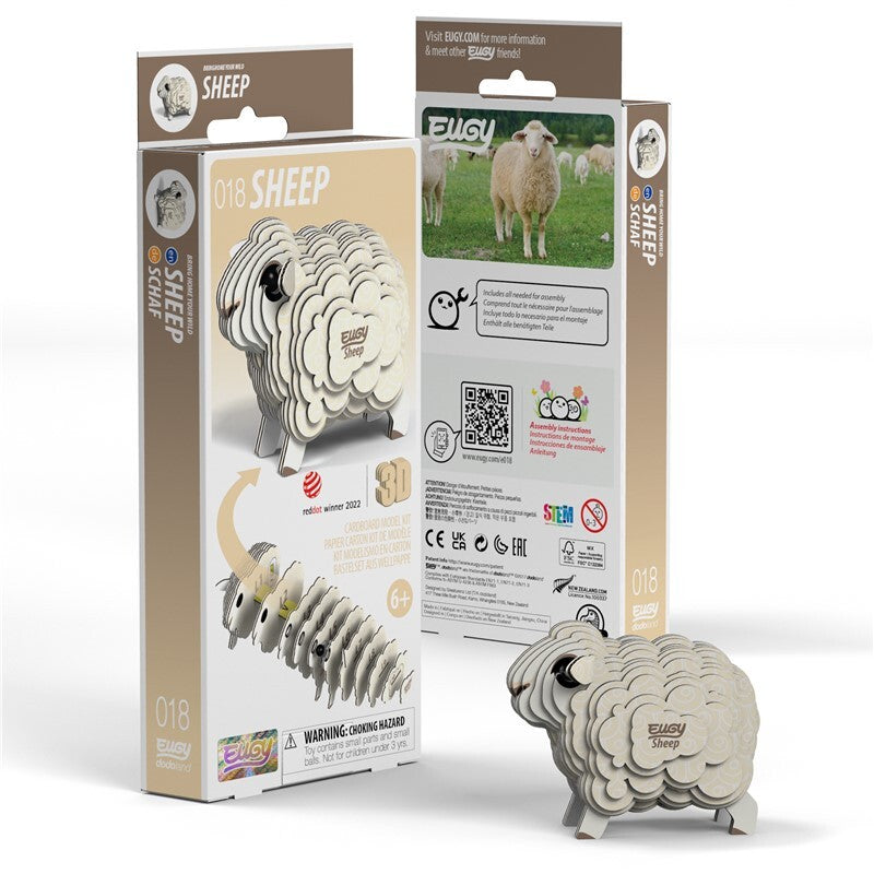 EUGY 018 Sheep - Rompecabezas 3D Sustentable