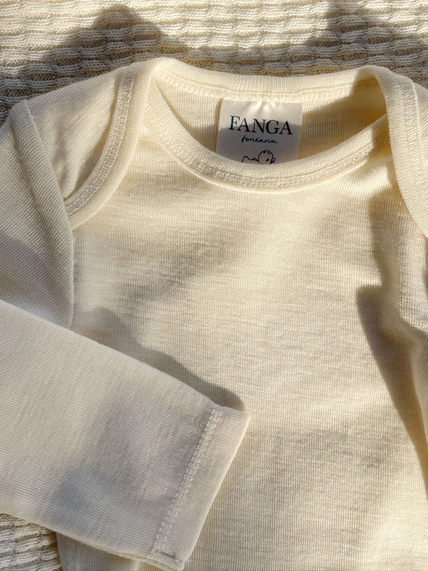 Body de Manga Larga Erba en Lana Merina Beige Melange – Konges Sløjd