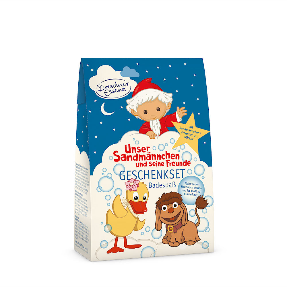 Set de baño infantil Sandmännchen y amigos Abenteuer Badespaß - Dresdner Essenz