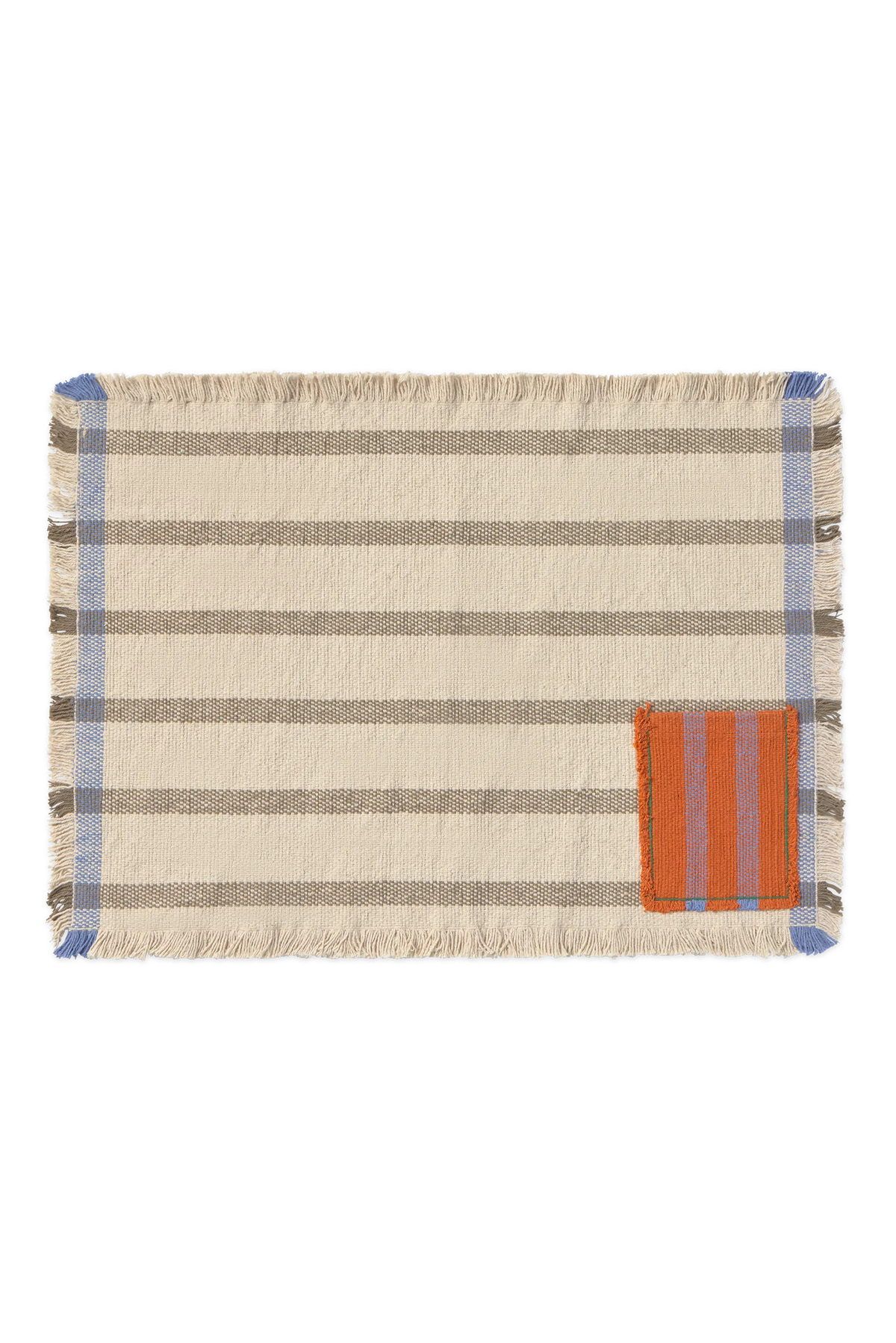 Pack 2 individuales Handloom bolsillo Soil Brown de Lorena Canals.