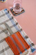 Pack 2 individuales Handloom bolsillo Soil Brown, imagen 4.