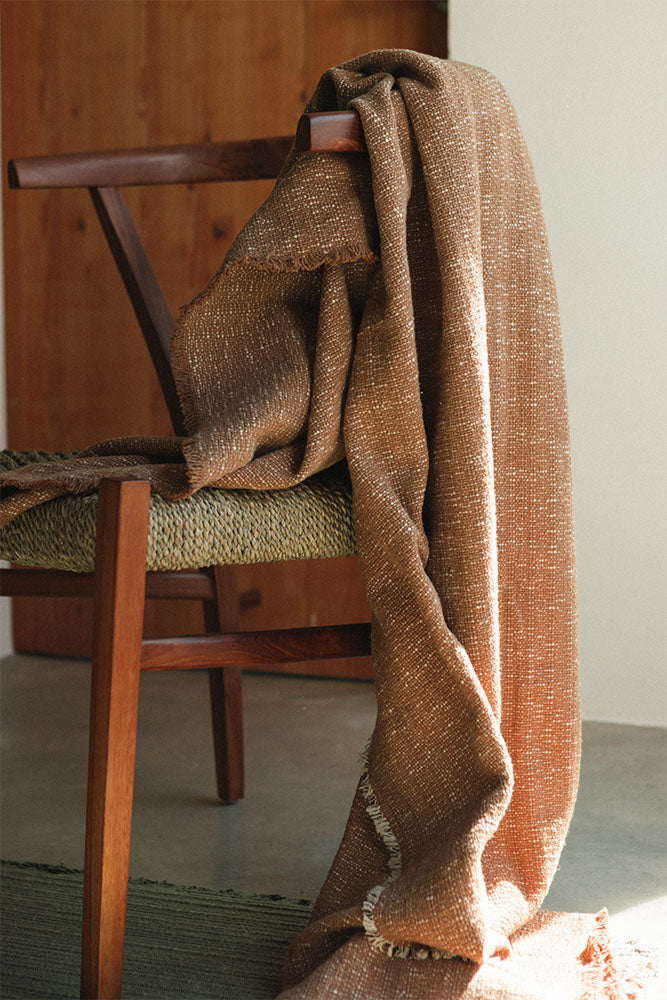 Manta Handloom Ocre, imagen 3.