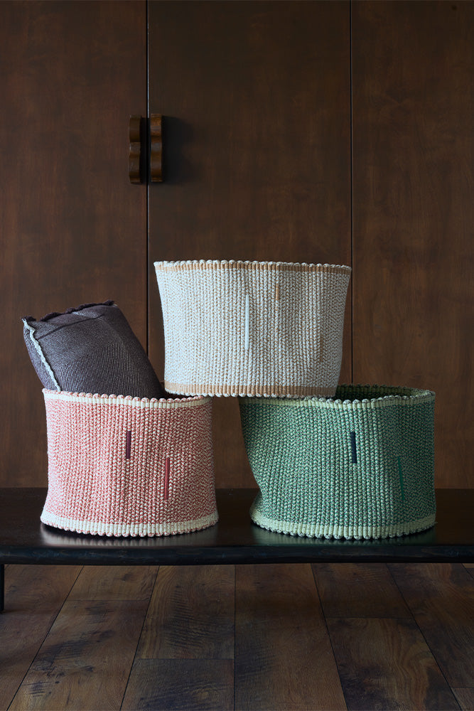 Cesta Handloom Vertical Natural, imagen 3.