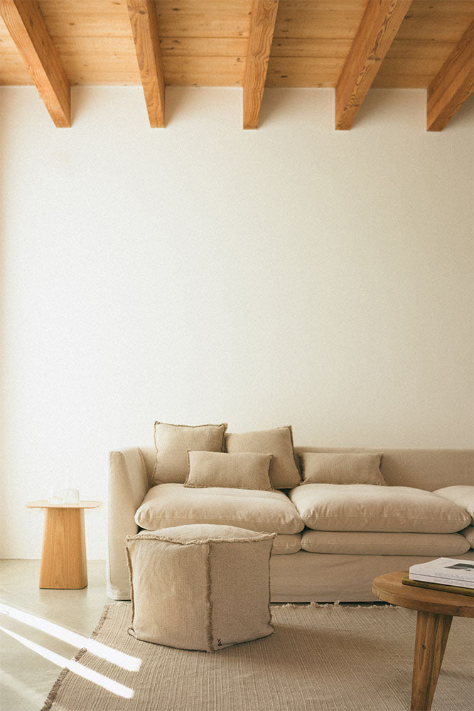 Cojín rectangular Handloom Beige, imagen 4.