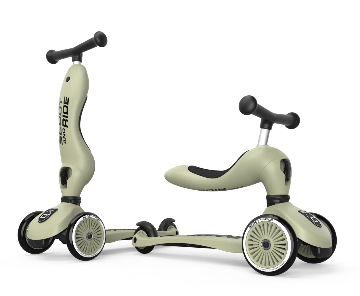 Andador y patinete 2 en 1 Highwaykick 1 Olive - Scoot & Ride