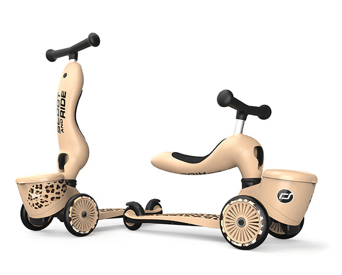 Andador y patinete 2 en 1 Highwaykick 1 Lifestyle Leopard - Scoot & Ride
