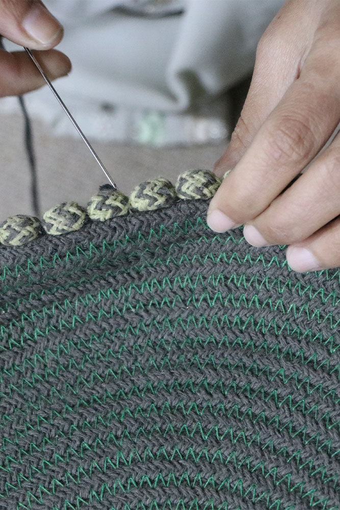 Cesta Handloom Vertical Monstera, imagen 7.
