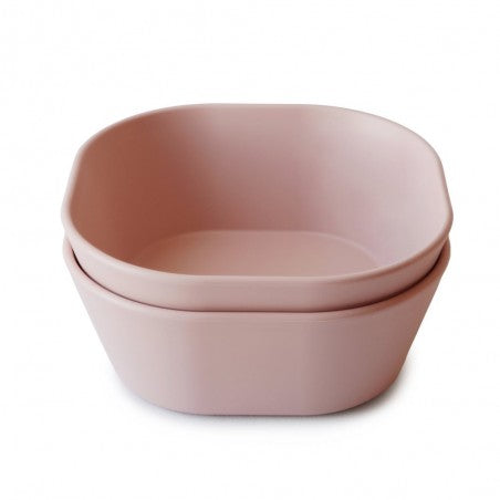 Pack de Dos Bols Cuadrados para Bebé – Rosado
