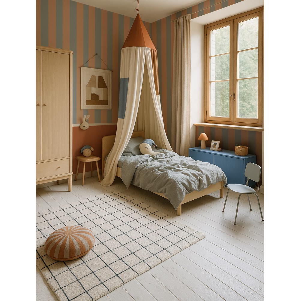 Rayas azul y beige (Stripes Blue Beige) – Dekornik