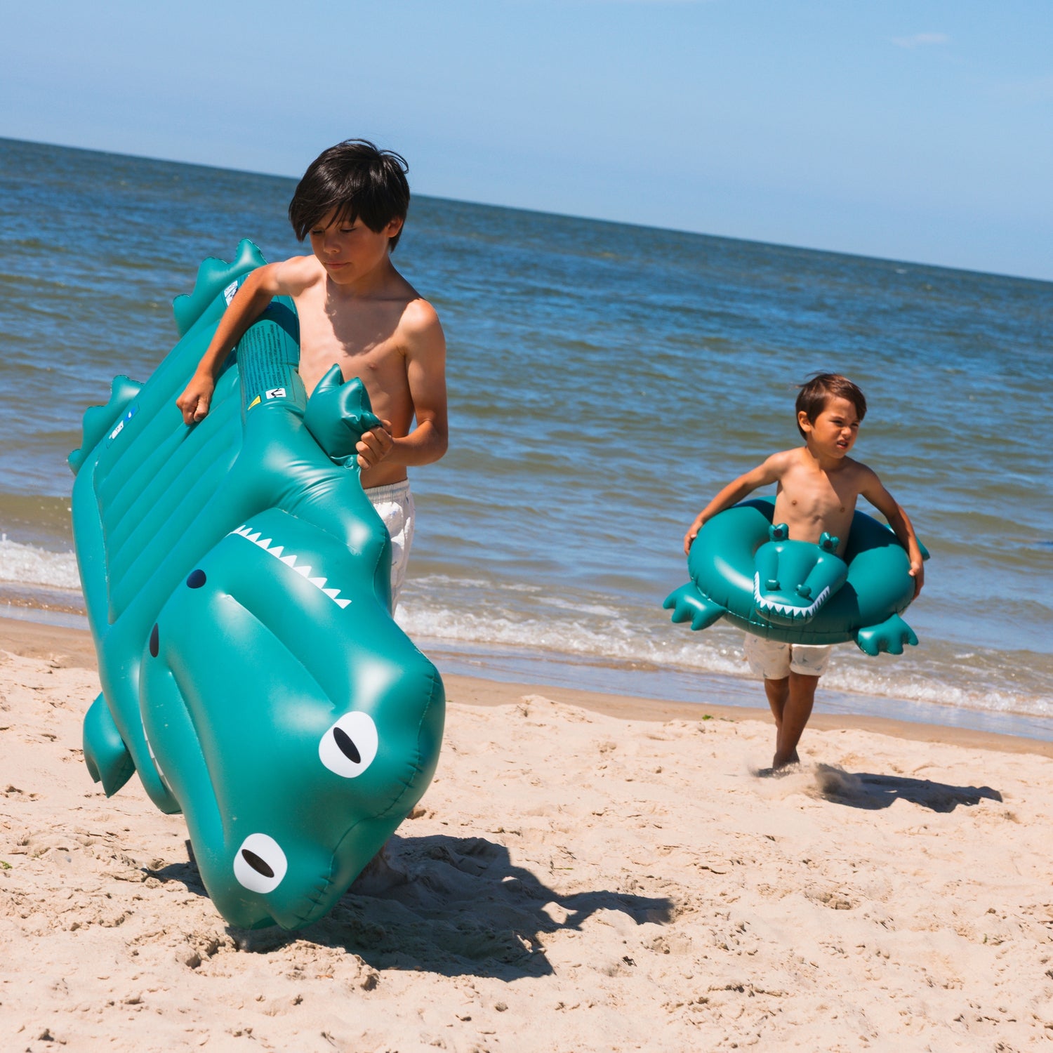 Colchoneta hinchable Cocodrilo Green Dreamscape – SWIM ESSENTIALS