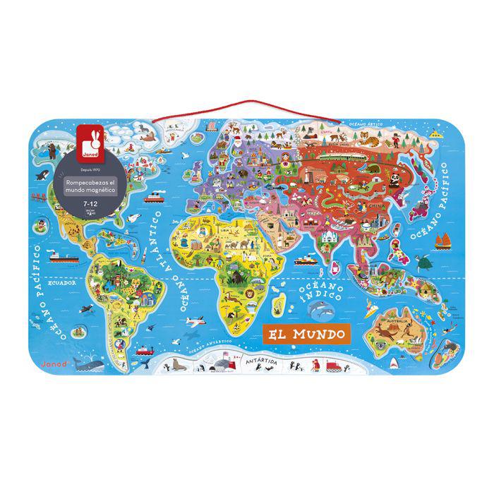 Puzle Magnético Atlas Mundial en Español - Janod