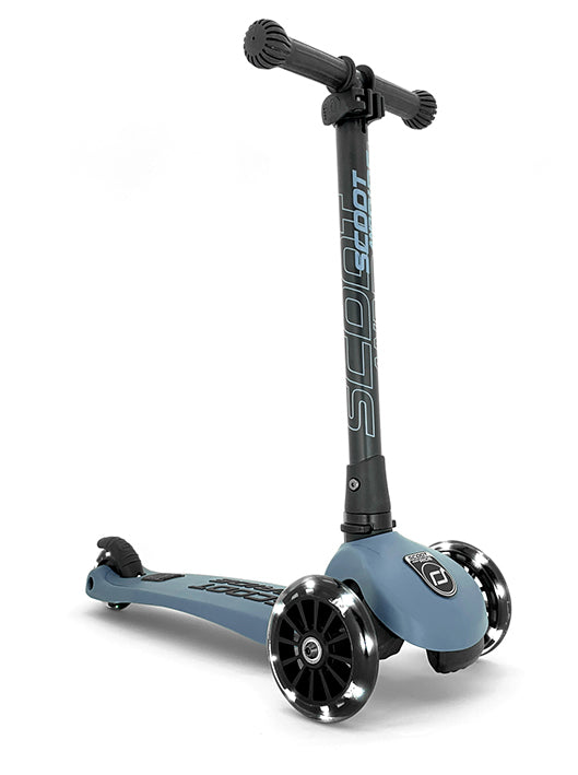 Patinete plegable Highwaykick 3 LED Steel - Scoot & Ride