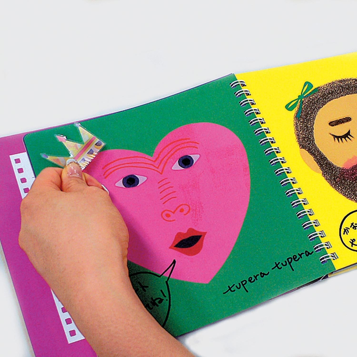 Cuaderno de pegatinas y dibujo Make Faces - Kokuyo