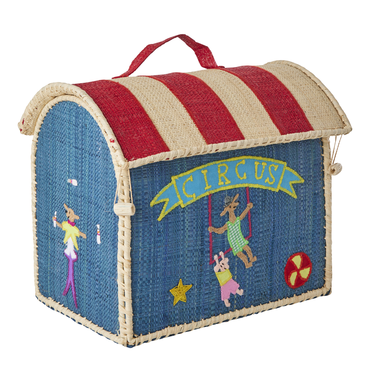 Cesta de Almacenamiento de Rafia RICE KIDS - Circus, Butterfly & Cats