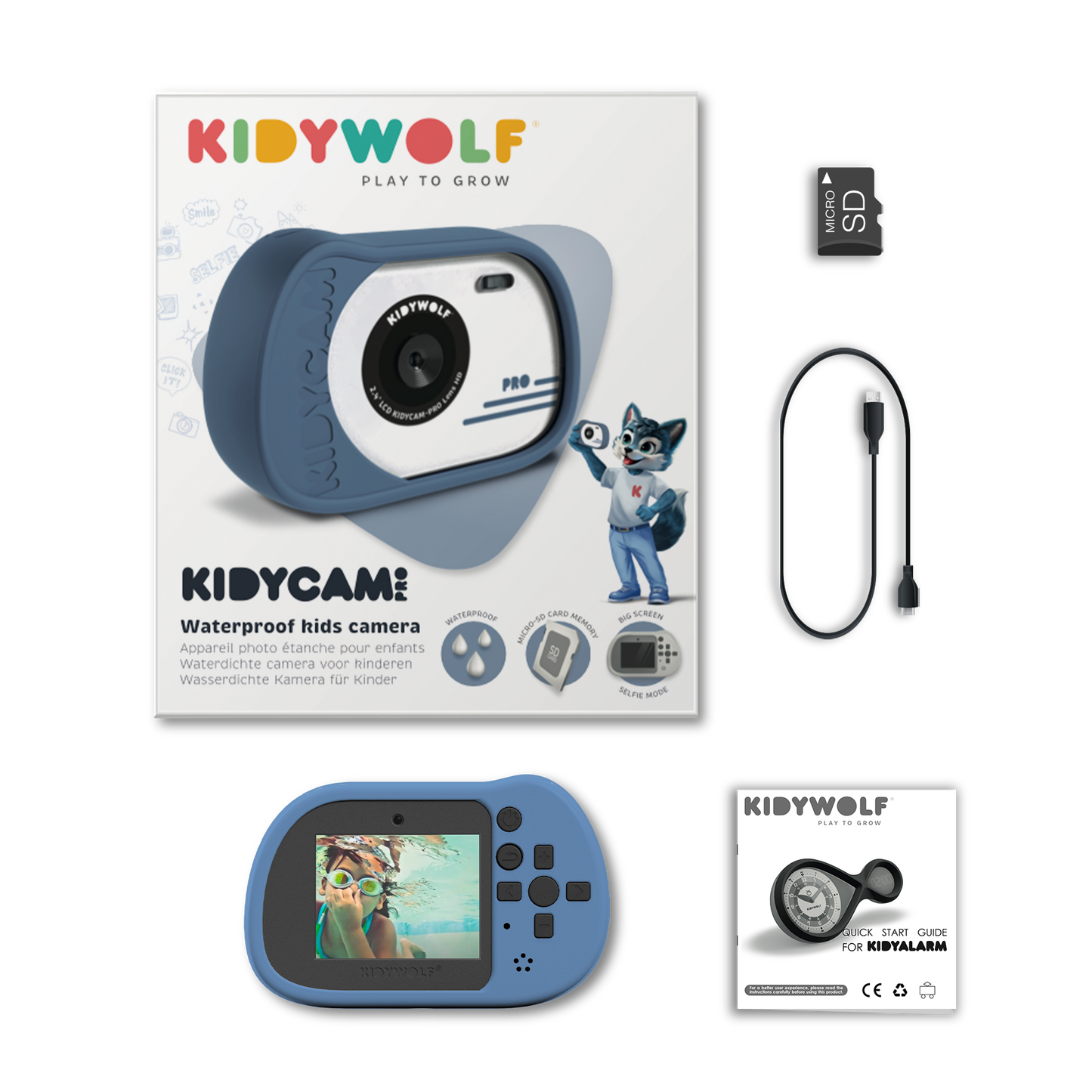 KIDYCAM - Cámara Impermeable Azul