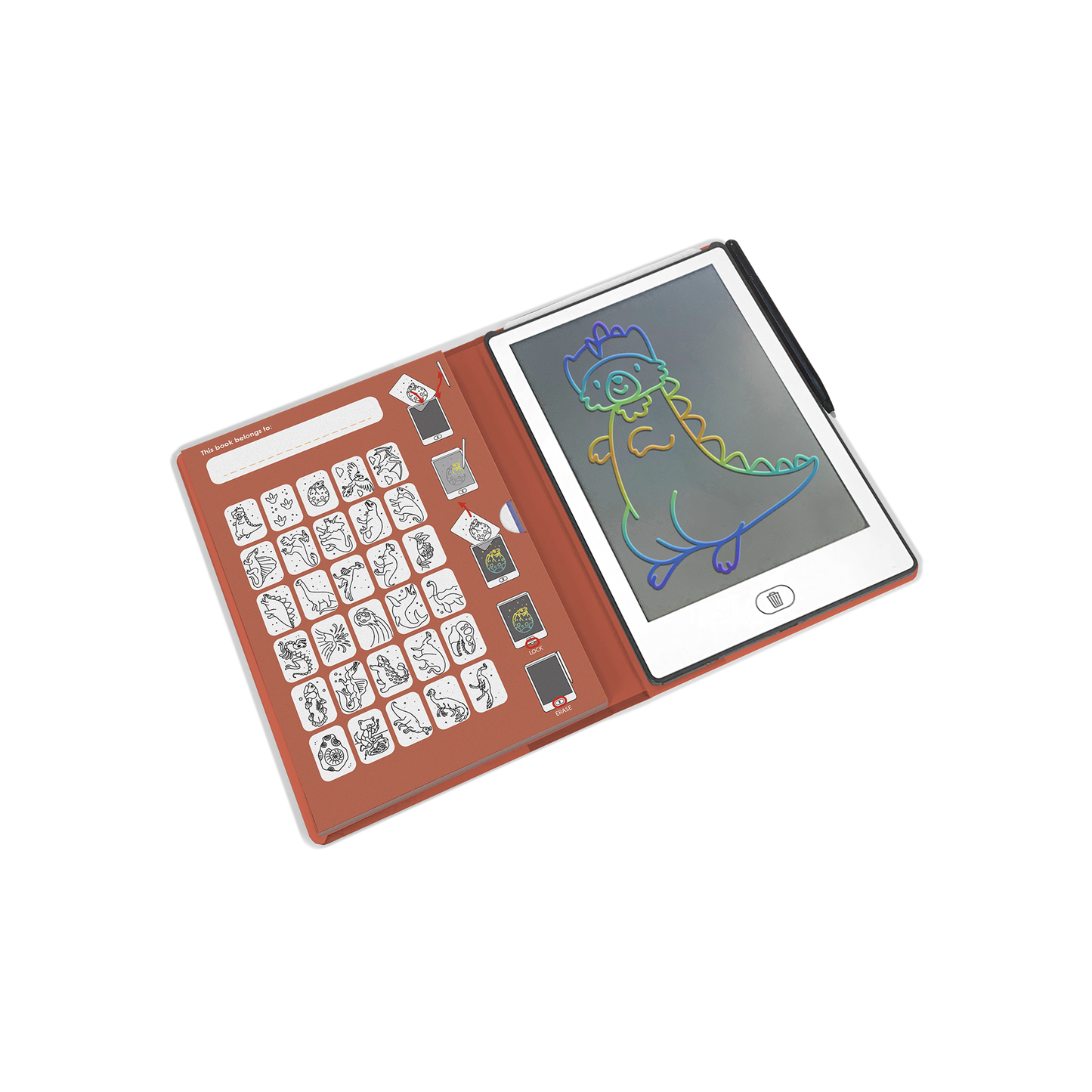 KIDYDRAW-MINI Dinosaurs - Tablet de Dibujo LCD Portátil