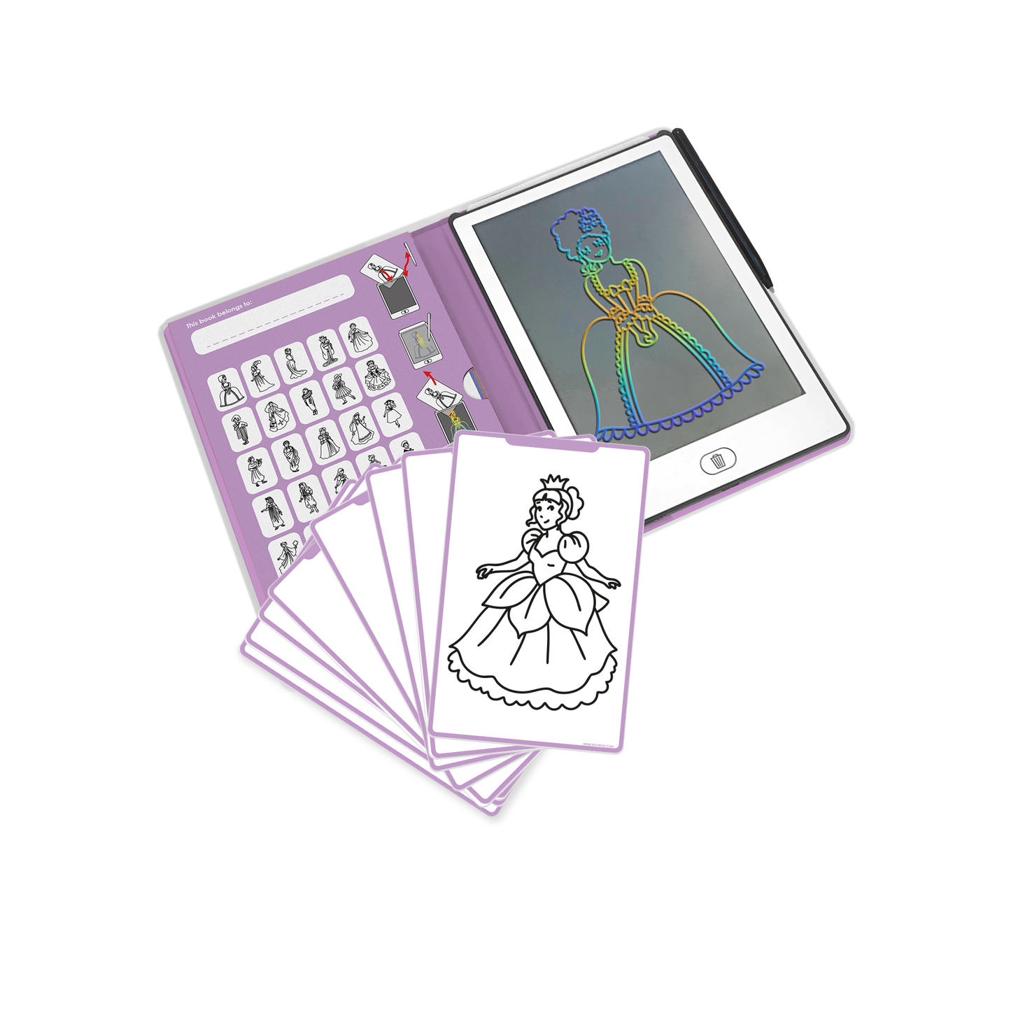 KIDYDRAW-MINI Princess - Tablet de Dibujo LCD Portátil
