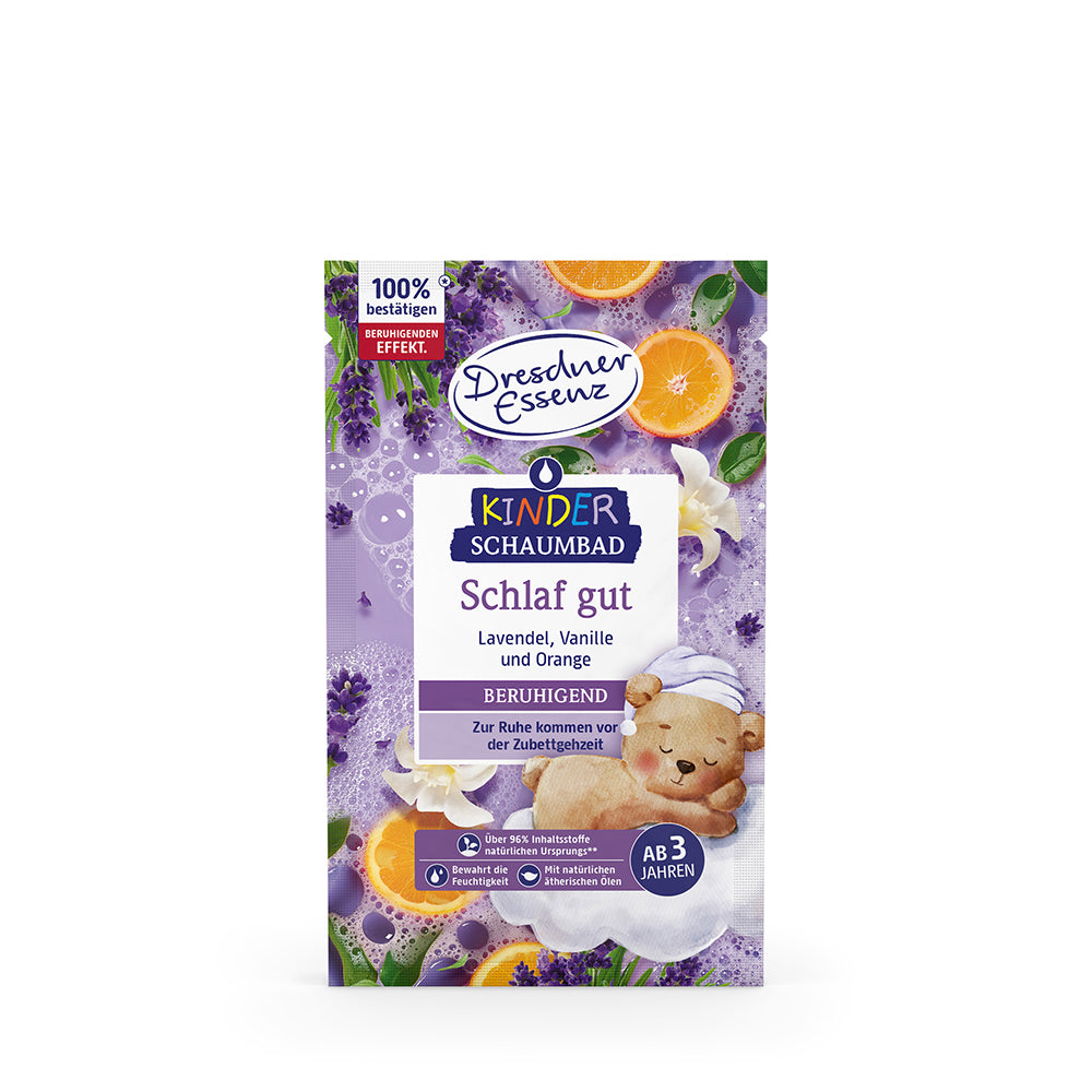 Baño de espuma infantil Schlaf Gut Lavanda, Vainilla y Naranja 40 ml - Dresdner Essenz