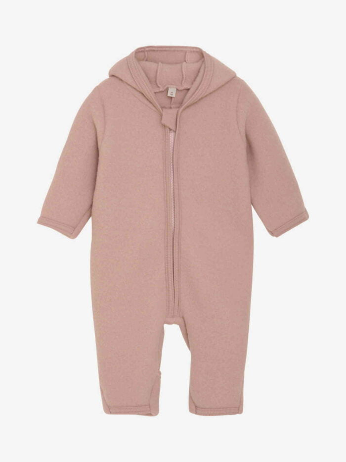 Traje de paseo Pram Suit Ears Wool Fleece Mahogany Rose - Huttelihut