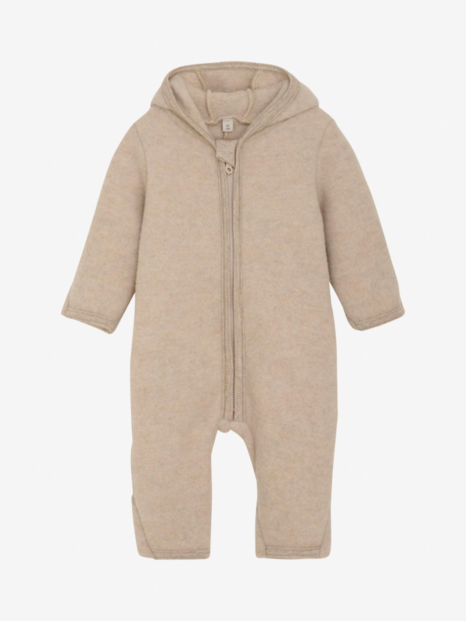 Traje de paseo Pram Suit Ears Wool Fleece Camel Melange - Huttelihut