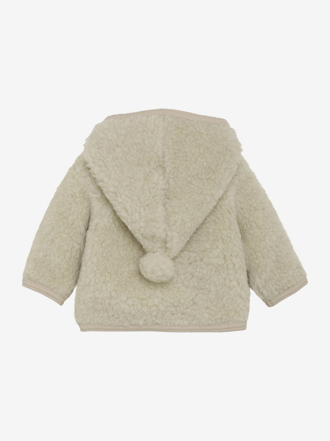 Chaqueta de lana merino Pixie Wool Teddy Cement - Huttelihut