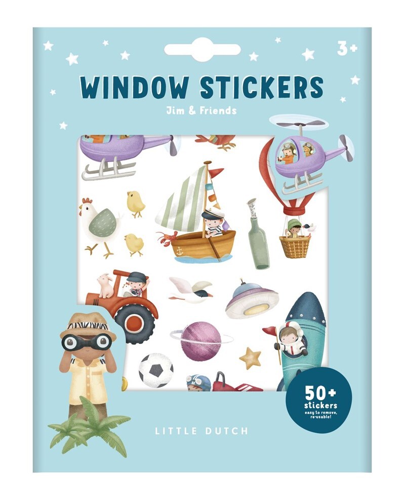 Pegatinas de Ventana Jim & Friends – Little Dutch