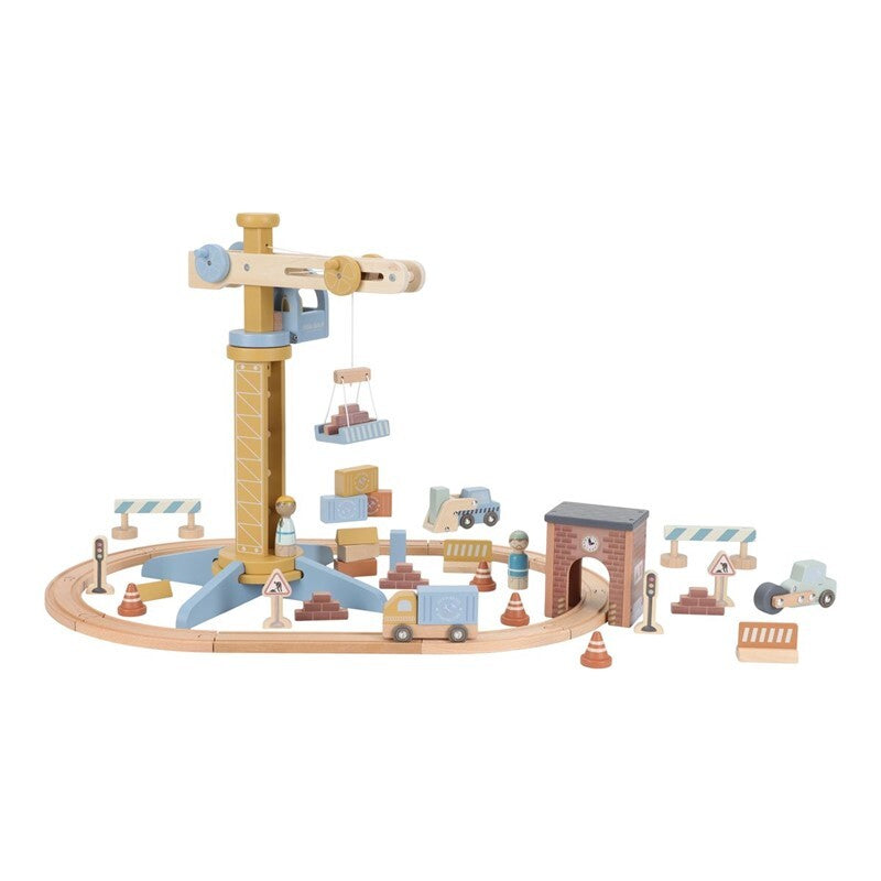 Juego de Construcción con Grua - Little Dutch