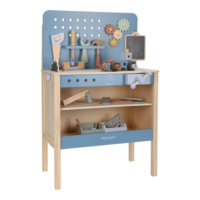Banco de Trabajo de Madera con Cinturón de Herramientas – Little Dutch