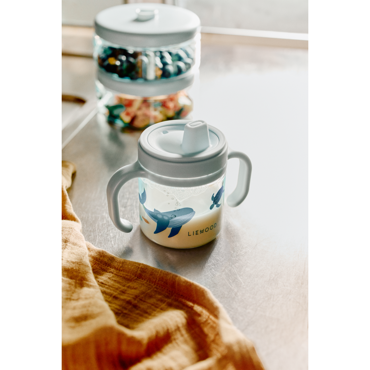 Taza de aprendizaje de Tritán Kylo 280ml Sea creature / Sandy - LIEWOOD