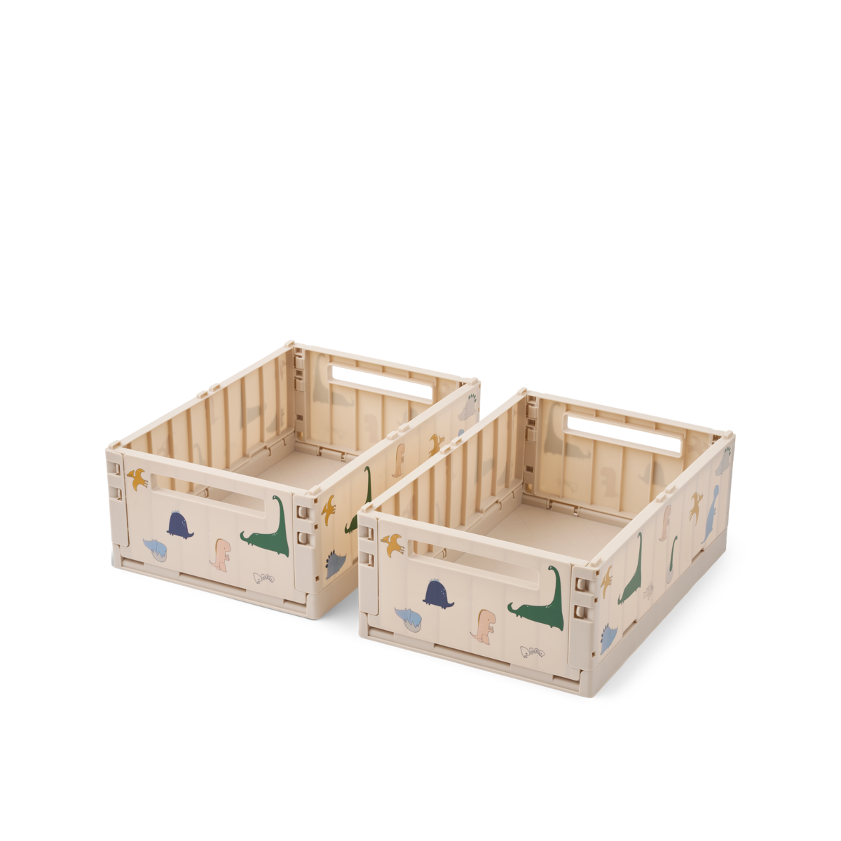 Set de 2 Cajas de Almacenaje Estampadas M Weston Dino Roar / Sandy - Liewood