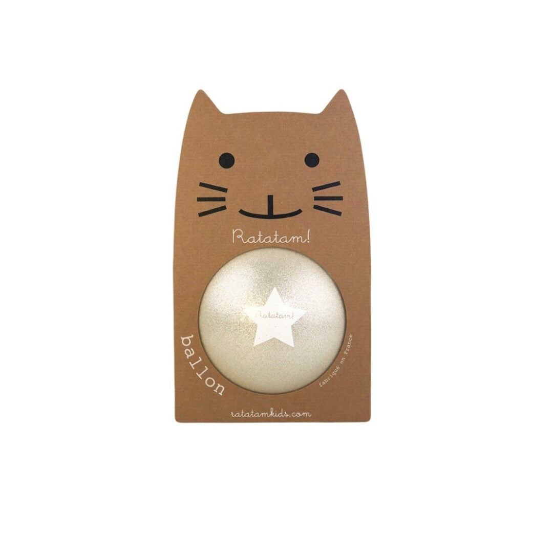 Pelota glitter 15 cm (Plata) - Ratatam