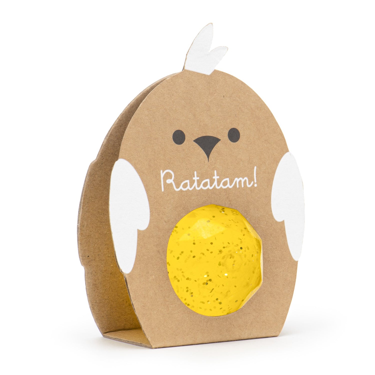 Pelota  saltarina pájaro 42 mm (Amarillo) - Ratatam