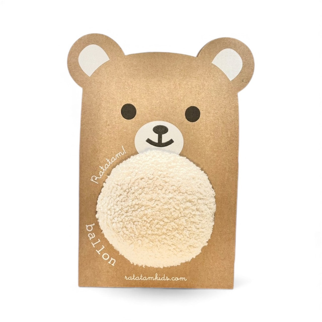 Pelota peluche 12 cm (Blanca) - Ratatam