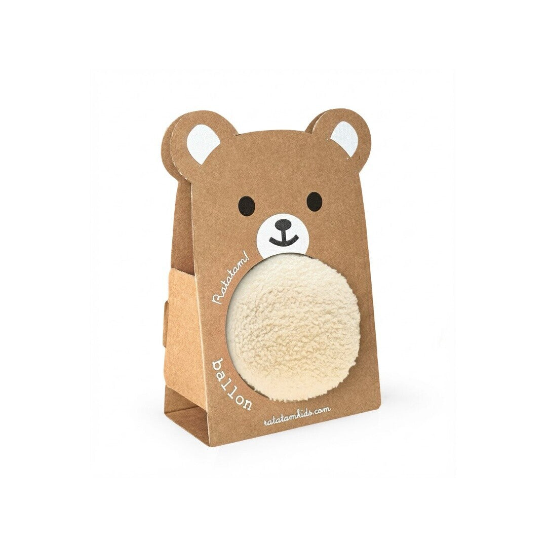 Pelota peluche 12 cm (Blanca) - Ratatam