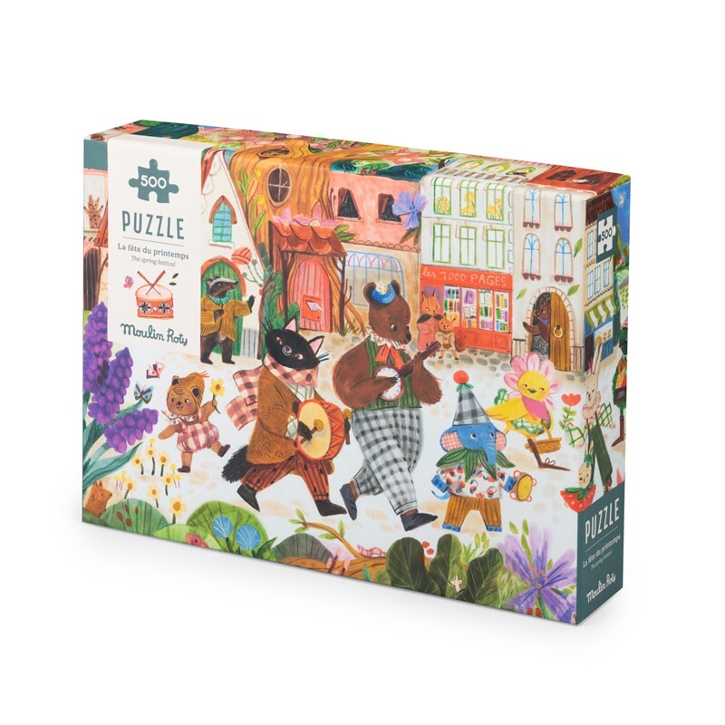 Puzzle 500 piezas La fiesta de la primavera Les Minouchkas - Moulin Roty