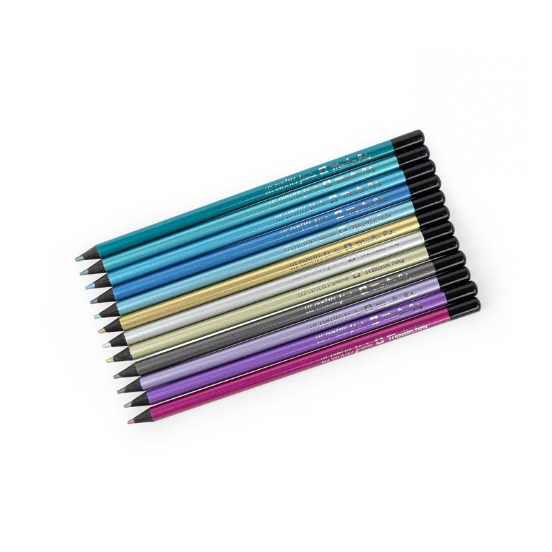 12 lápices de colores metalizados Les Comètes Filantes - Moulin Roty