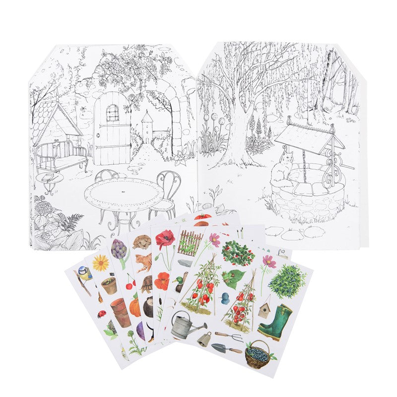 Cuaderno de Colorear y Pegatinas El Jardinero Le Jardin du Moulin - Moulin Roty